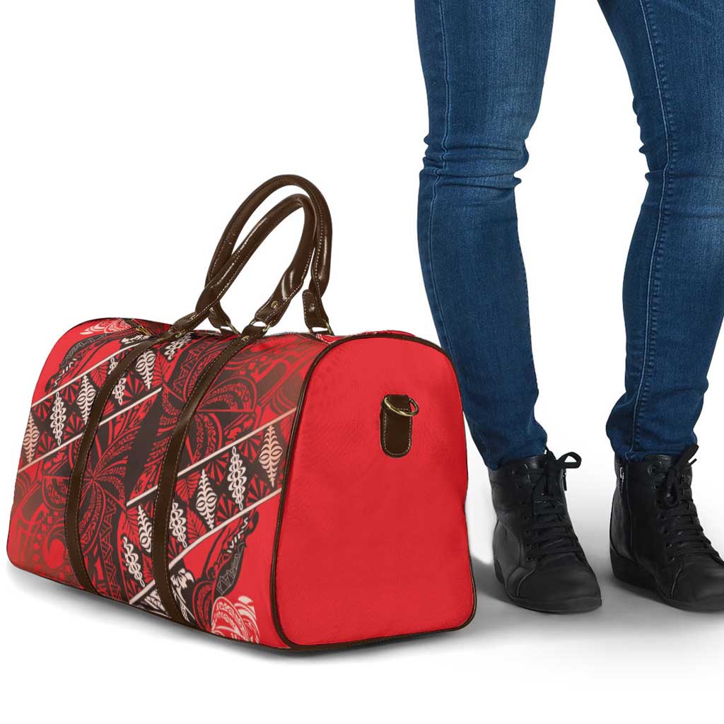 Vintage Ngatu Tribal Tonga Pattern Travel Bag - Polynesian Pride