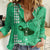 Personalised Maui Island Women Casual Shirt Kakau Tribal Mixed Polynesian Pattern Green LT9 Female Green - Polynesian Pride