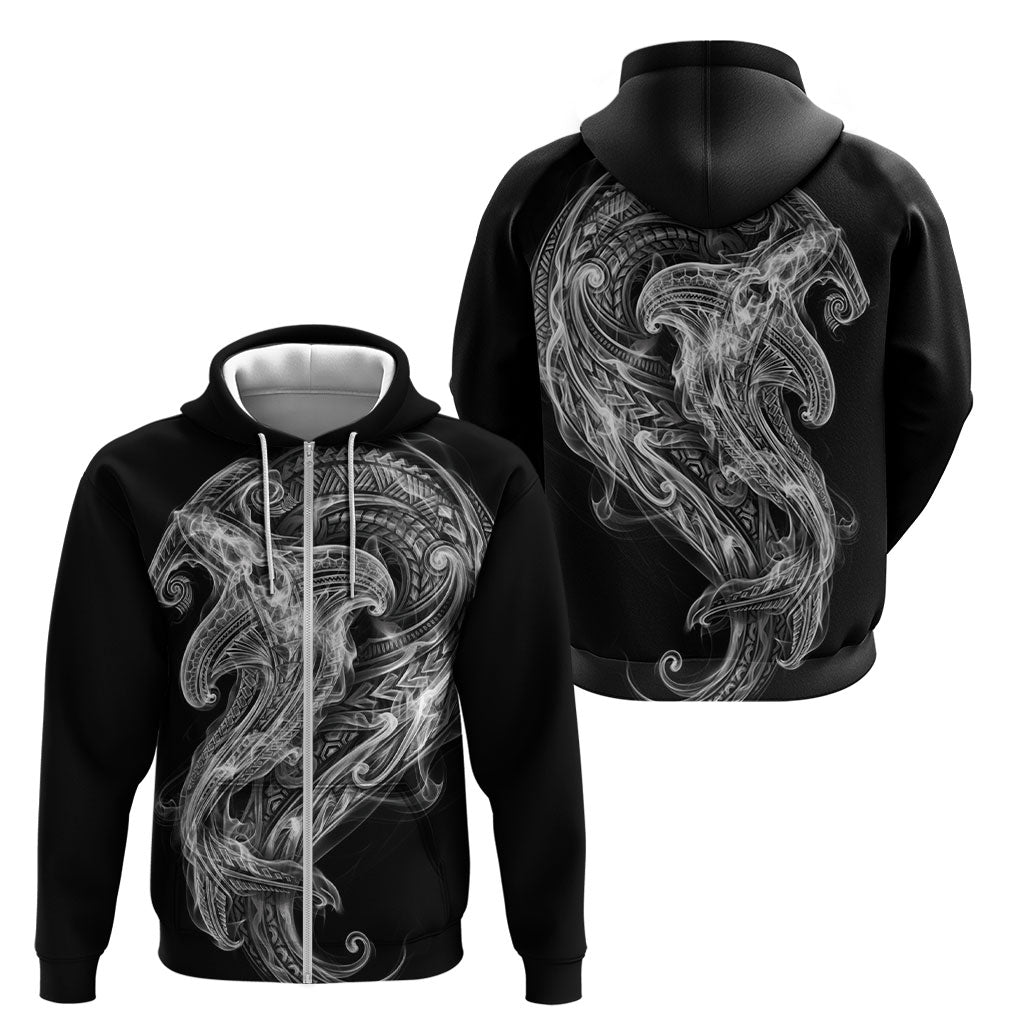 Pango Maori Tribal Hammershark Ghost Spirit Zip Hoodie