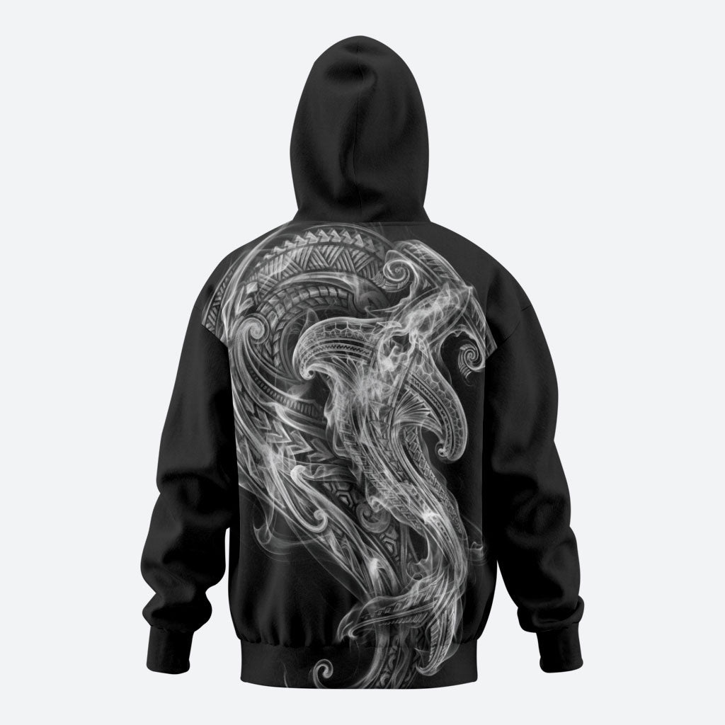 Pango Maori Tribal Hammershark Ghost Spirit Zip Hoodie