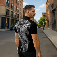 Pango Maori Tribal Hammershark Ghost Spirit Zipper Polo Shirt