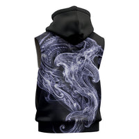 Kikorangi Maori Tribal Hammershark Ghost Spirit Sleeveless Zip Hoodie