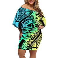 malampa-fiji-day-off-shoulder-short-dress-vanuatu-sand-drawing-with-polynesian-pattern