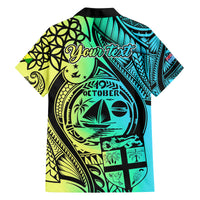Personalised Malampa Fiji Day Family Matching Long Sleeve Bodycon Dress and Hawaiian Shirt Vanuatu Sand Drawing With Polynesian Pattern LT9 - Polynesian Pride