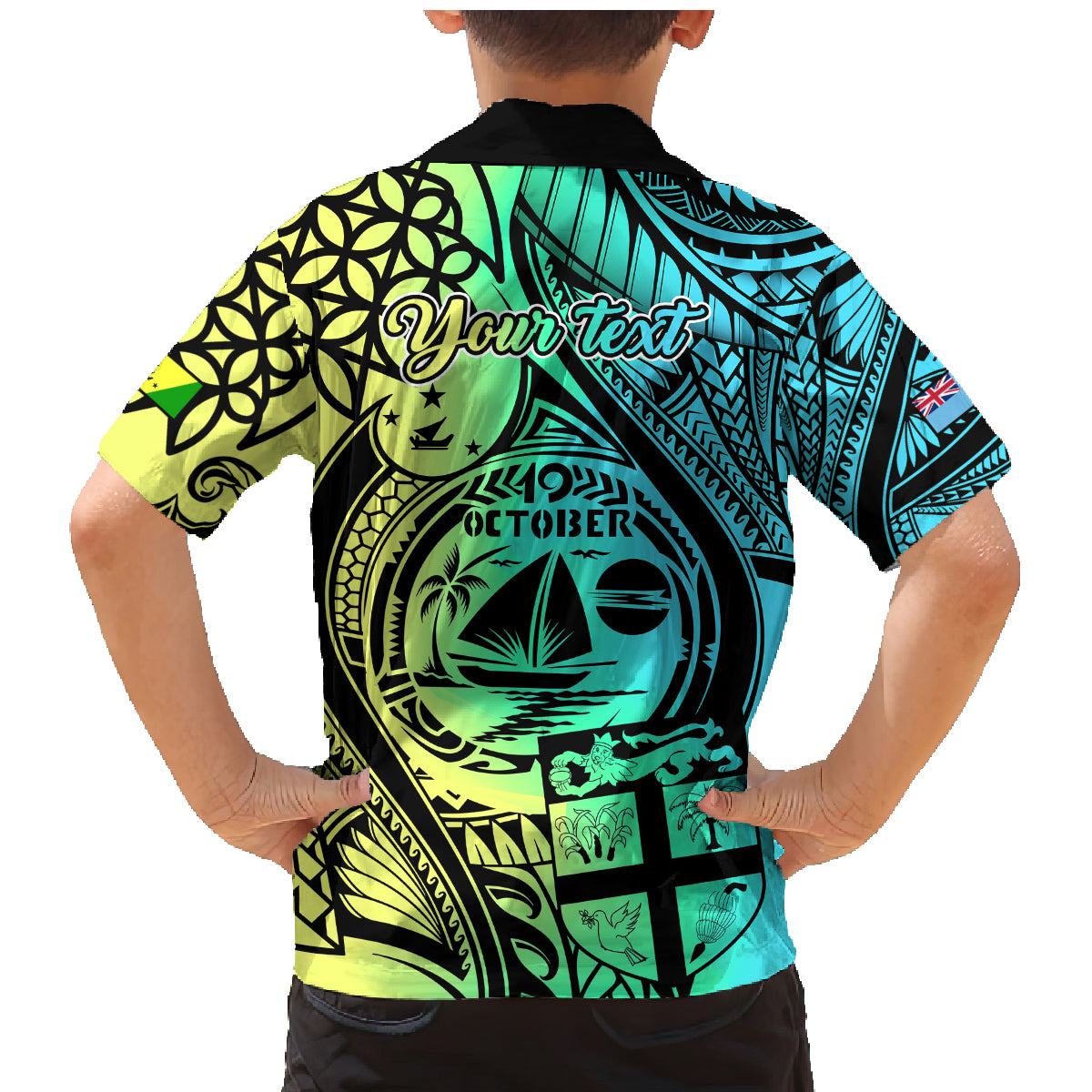 Personalised Malampa Fiji Day Family Matching Mermaid Dress and Hawaiian Shirt Vanuatu Sand Drawing With Polynesian Pattern LT9 - Polynesian Pride
