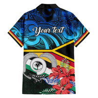 Personalised Torba Vanuatu Family Matching Short Sleeve Bodycon Dress and Hawaiian Shirt Sand Drawing With Polynesian Pattern LT9 - Polynesian Pride