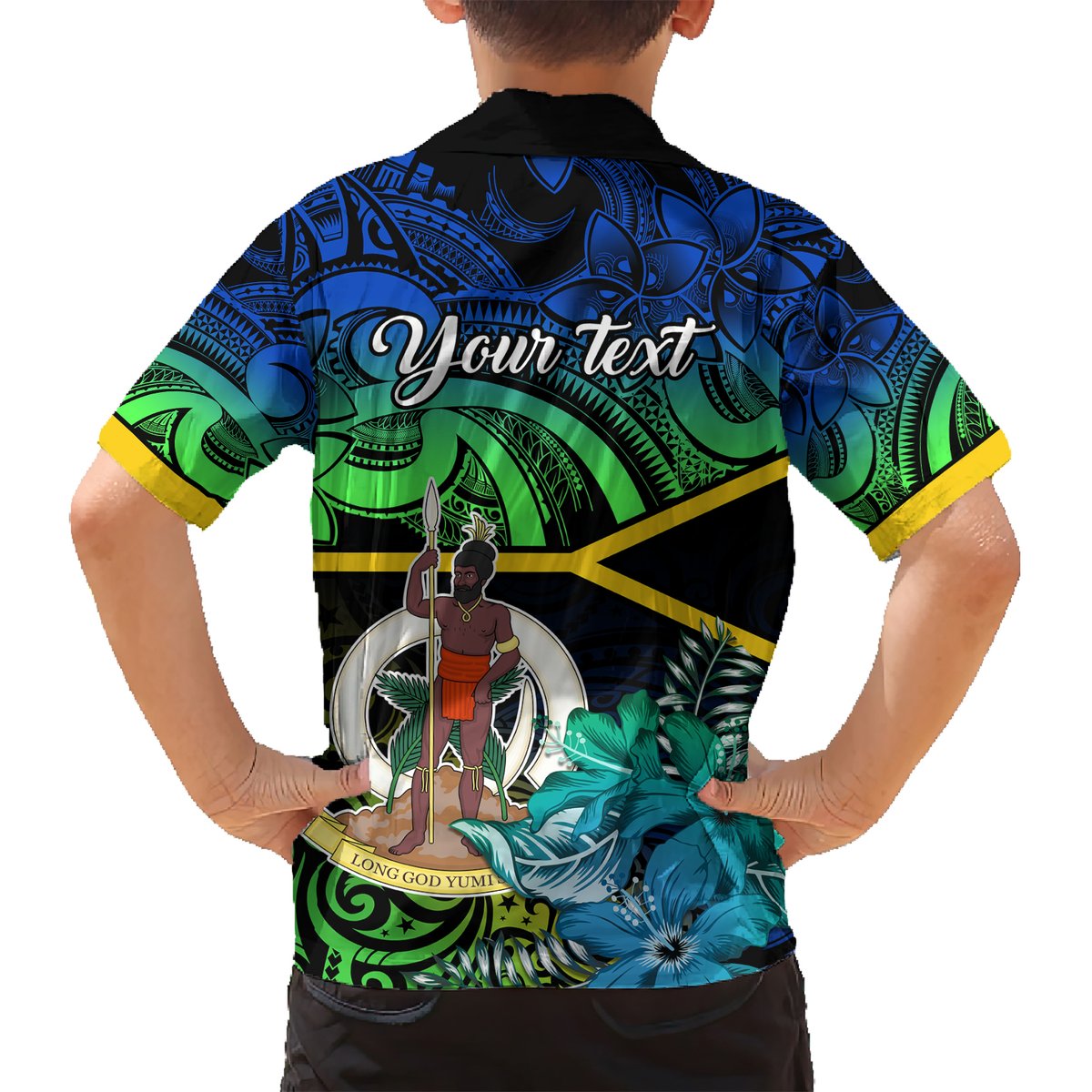 personalised-malampa-day-hawaiian-shirt-vanuatu-flowers-with-malampa-emblem-tribal-pattern