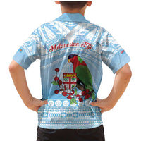 Melanesian Fiji Kula Bird Family Matching Mermaid Dress and Hawaiian Shirt with Tagimoucia Masi Tapa Pattern LT9 - Polynesian Pride