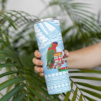 Melanesian Fiji Skinny Tumbler Kula Bird with Tagimoucia Masi Tapa Pattern LT9 - Polynesian Pride