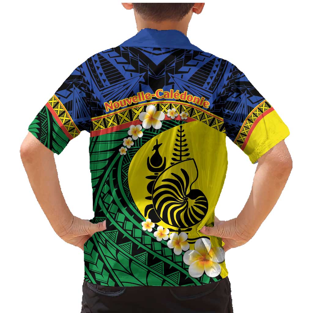 Melanesian New Caledonia Family Matching Mermaid Dress and Hawaiian Shirt Plumeria Kagu Bird and Nautilus Shell LT9 - Polynesian Pride