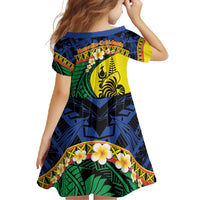 Melanesian New Caledonia Family Matching Mermaid Dress and Hawaiian Shirt Plumeria Kagu Bird and Nautilus Shell LT9 - Polynesian Pride