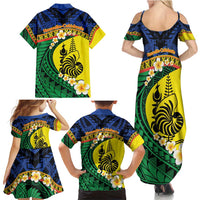 Melanesian New Caledonia Family Matching Summer Maxi Dress and Hawaiian Shirt Plumeria Kagu Bird and Nautilus Shell LT9 - Polynesian Pride