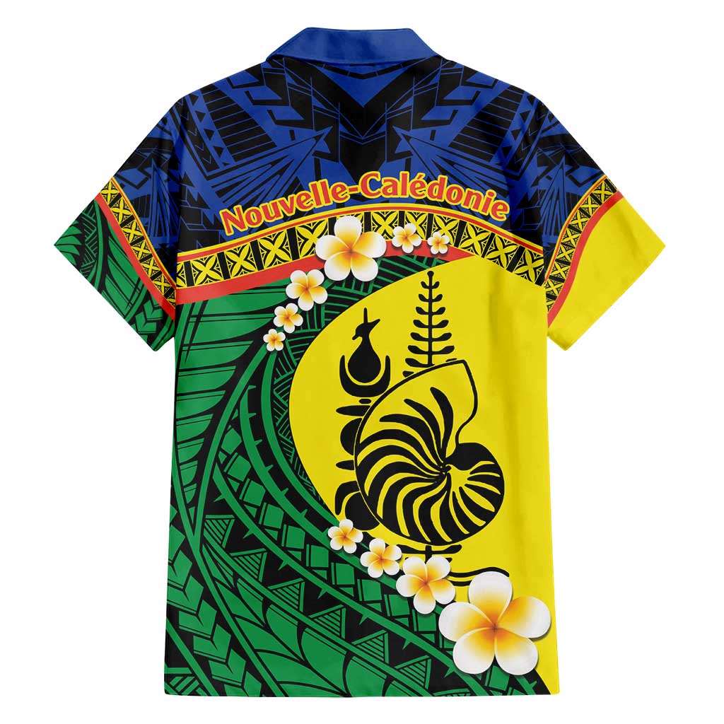 Melanesian New Caledonia Family Matching Tank Maxi Dress and Hawaiian Shirt Plumeria Kagu Bird and Nautilus Shell LT9 - Polynesian Pride