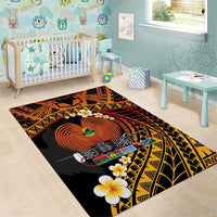 Melanesian Papua New Guinea Area Rug Plumeria Bird of Paradise Tribal LT9 - Polynesian Pride