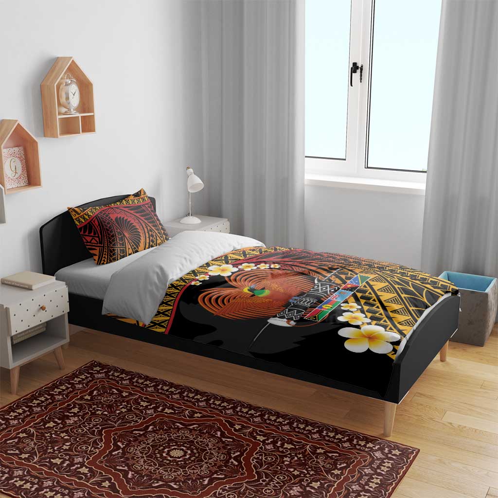 Melanesian Papua New Guinea Bedding Set Plumeria Bird of Paradise Tribal LT9 - Polynesian Pride