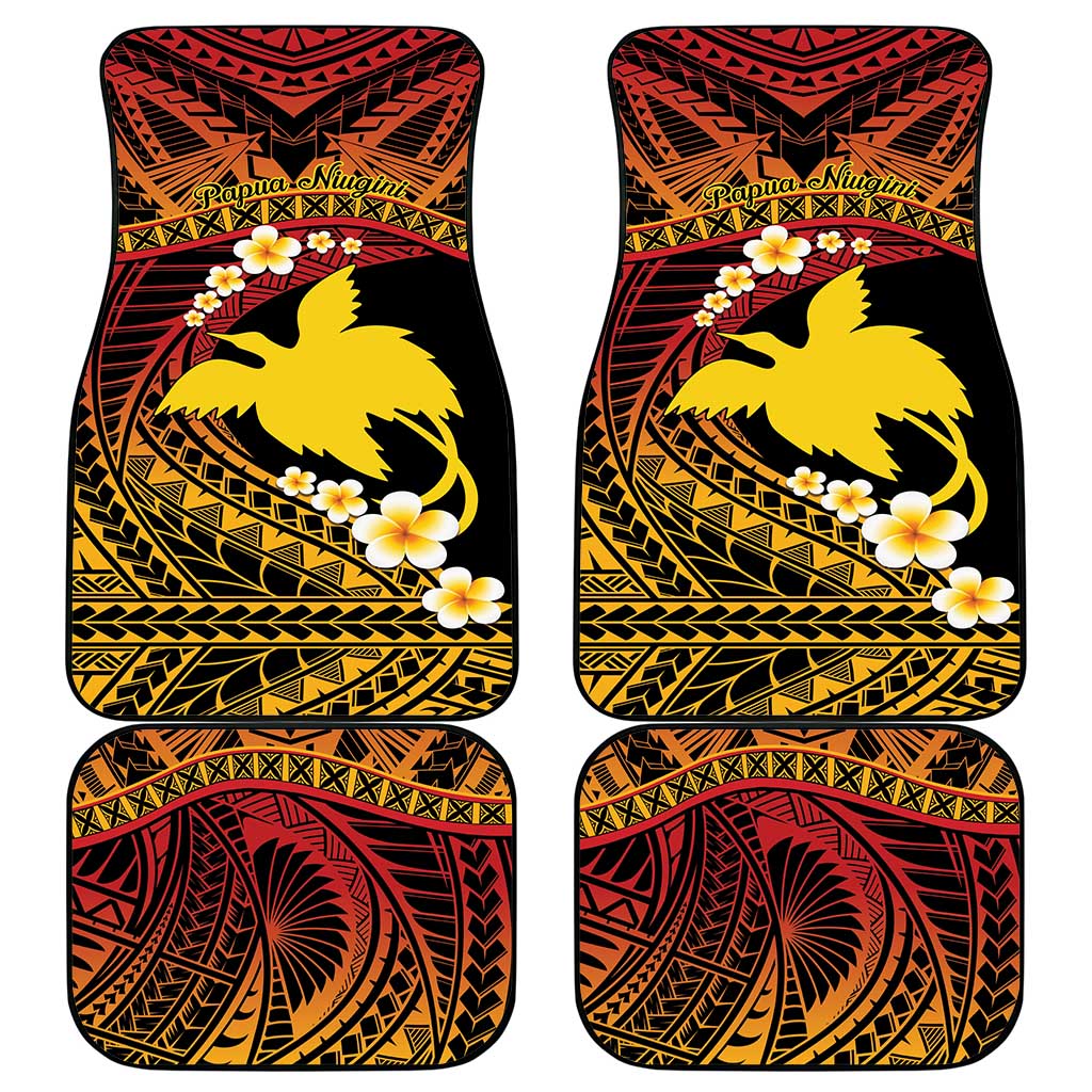 Melanesian Papua New Guinea Car Mats Plumeria Bird of Paradise Tribal LT9 - Polynesian Pride