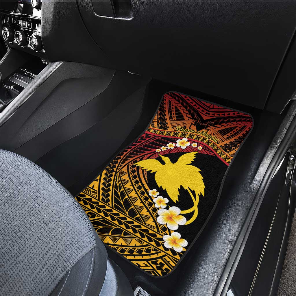 Melanesian Papua New Guinea Car Mats Plumeria Bird of Paradise Tribal LT9 - Polynesian Pride