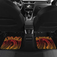 Melanesian Papua New Guinea Car Mats Plumeria Bird of Paradise Tribal LT9 Set 2pcs - Back Red - Polynesian Pride