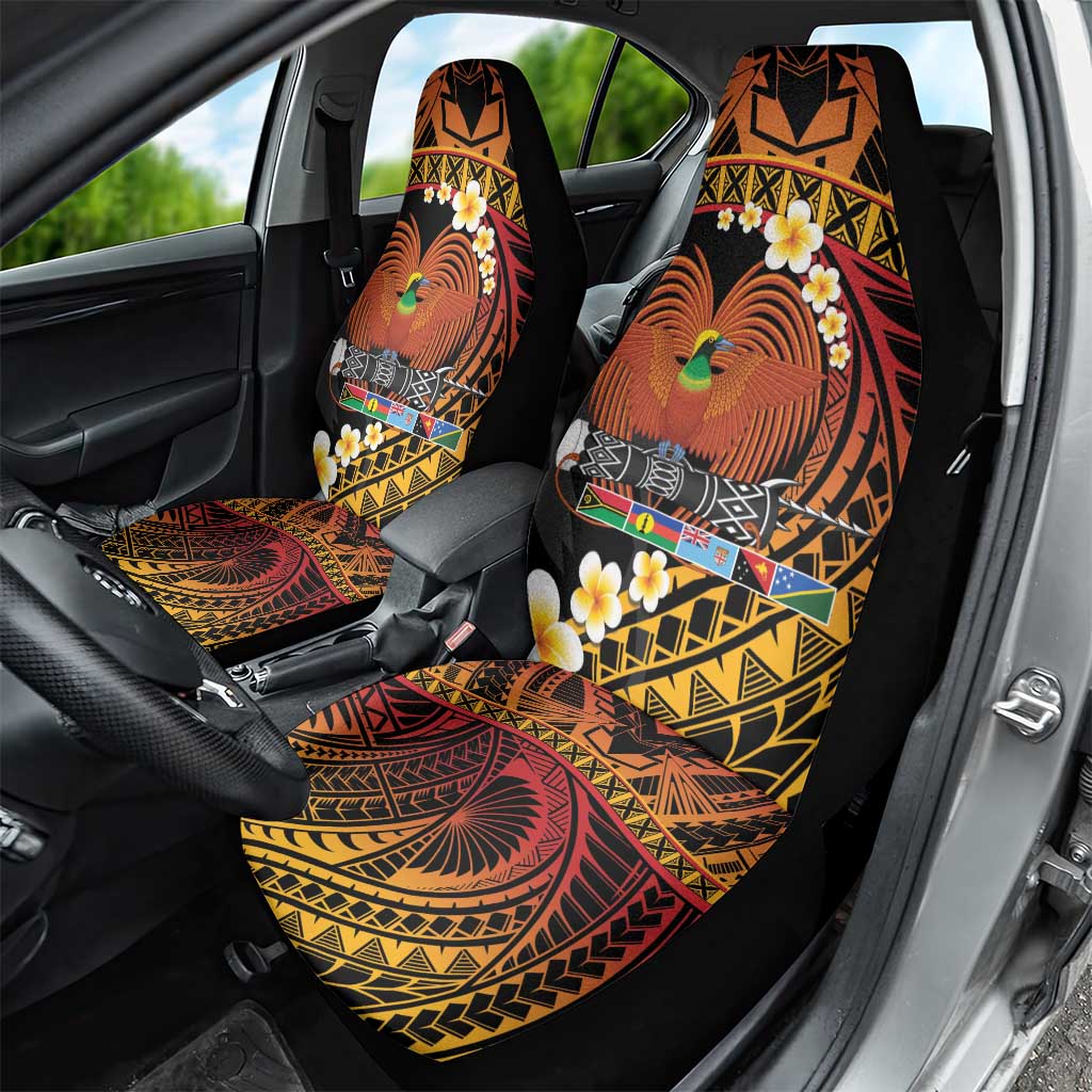 Melanesian Papua New Guinea Car Seat Cover Plumeria Bird of Paradise Tribal LT9 - Polynesian Pride