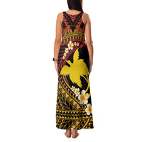 Melanesian Papua New Guinea Family Matching Tank Maxi Dress and Hawaiian Shirt Plumeria Bird of Paradise Tribal LT9 - Polynesian Pride
