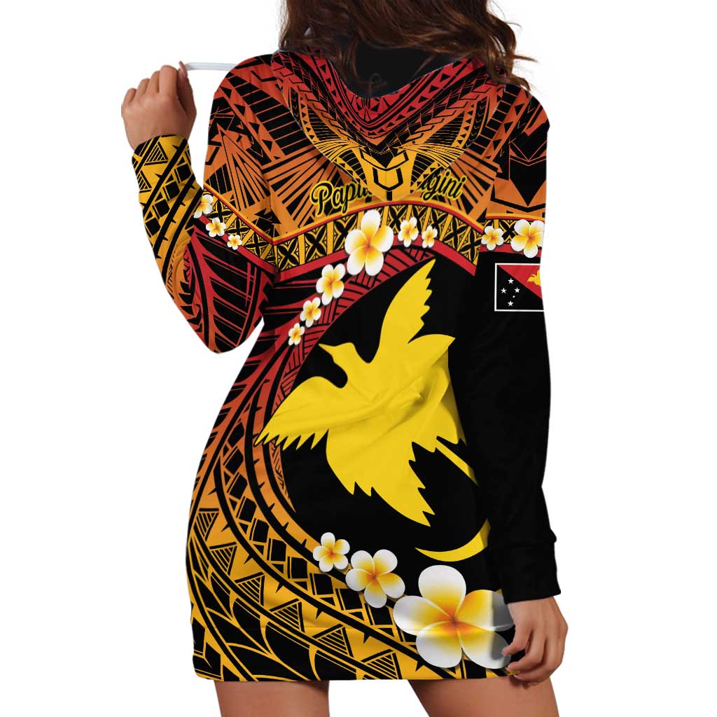 Melanesian Papua New Guinea Hoodie Dress Plumeria Bird of Paradise Tribal LT9 - Polynesian Pride