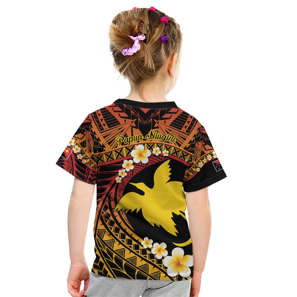 Melanesian Papua New Guinea Kid T Shirt Plumeria Bird of Paradise Tribal LT9 - Polynesian Pride