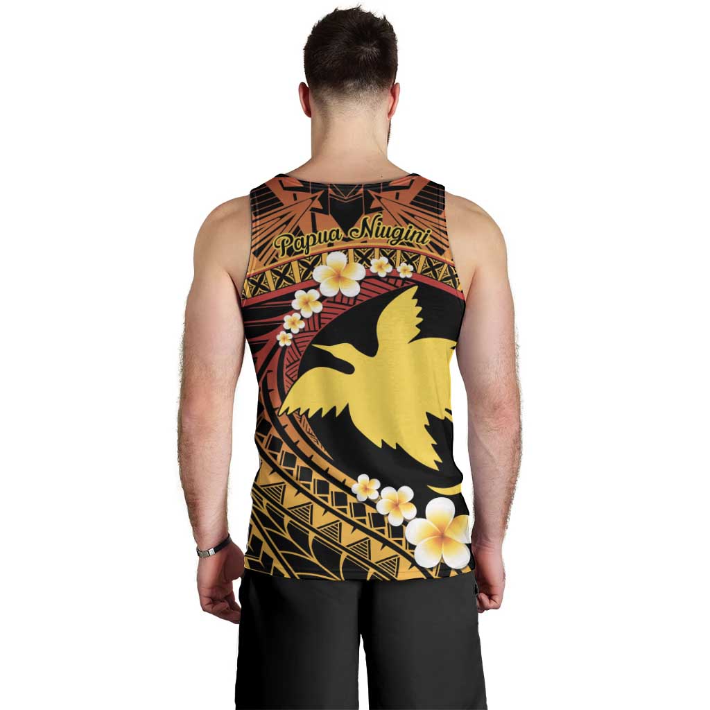 Melanesian Papua New Guinea Men Tank Top Plumeria Bird of Paradise Tribal LT9 - Polynesian Pride