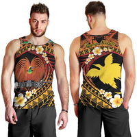 Melanesian Papua New Guinea Men Tank Top Plumeria Bird of Paradise Tribal LT9 - Polynesian Pride