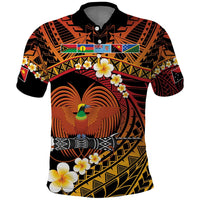 Melanesian Papua New Guinea Polo Shirt Plumeria Bird of Paradise Tribal LT9 Red - Polynesian Pride