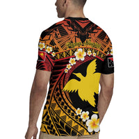Melanesian Papua New Guinea Rugby Jersey Plumeria Bird of Paradise Tribal LT9 - Polynesian Pride