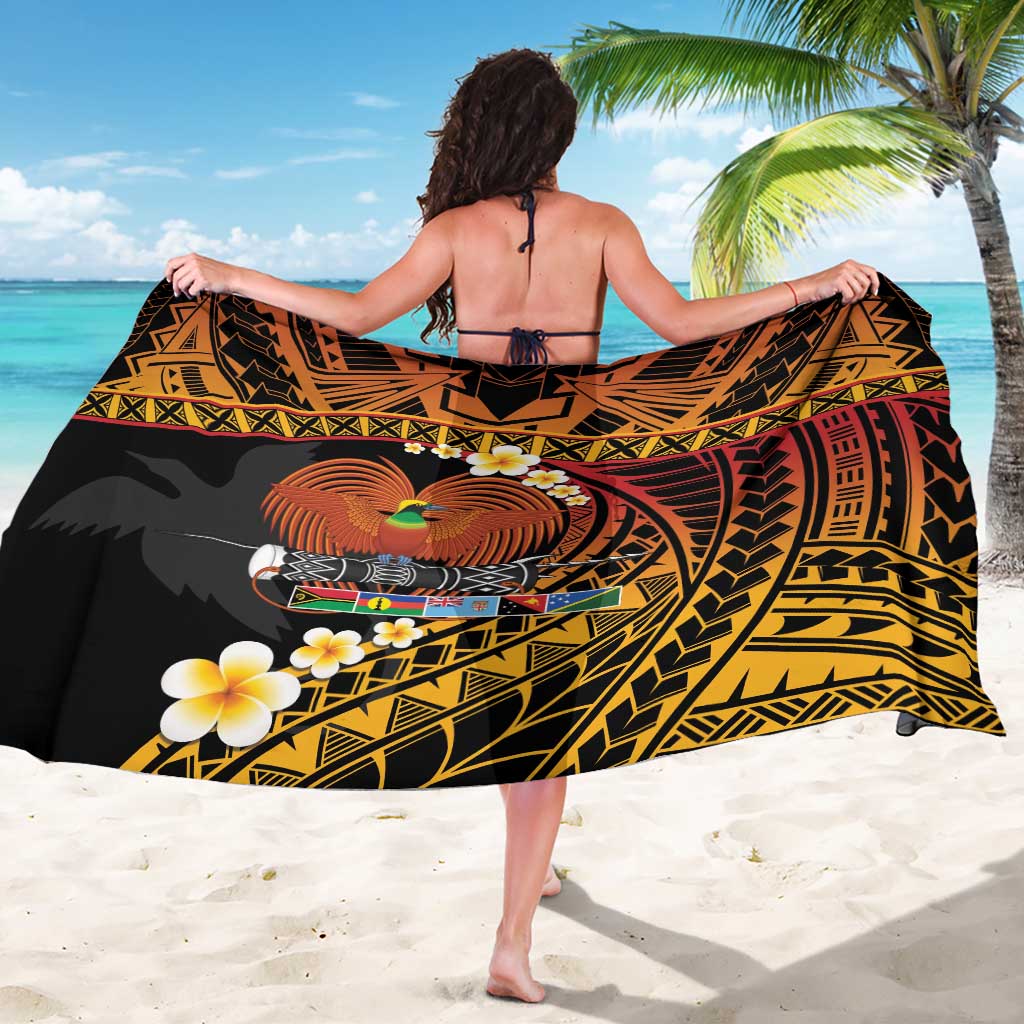 Melanesian Papua New Guinea Sarong Plumeria Bird of Paradise Tribal LT9 - Polynesian Pride