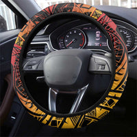 Melanesian Papua New Guinea Steering Wheel Cover Plumeria Bird of Paradise Tribal LT9 - Polynesian Pride