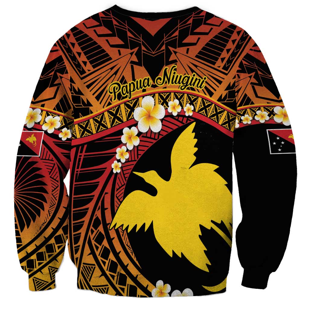 Melanesian Papua New Guinea Sweatshirt Plumeria Bird of Paradise Tribal LT9 - Polynesian Pride