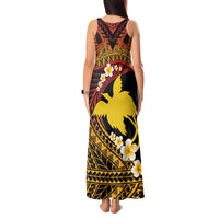 Melanesian Papua New Guinea Tank Maxi Dress Plumeria Bird of Paradise Tribal LT9 - Polynesian Pride
