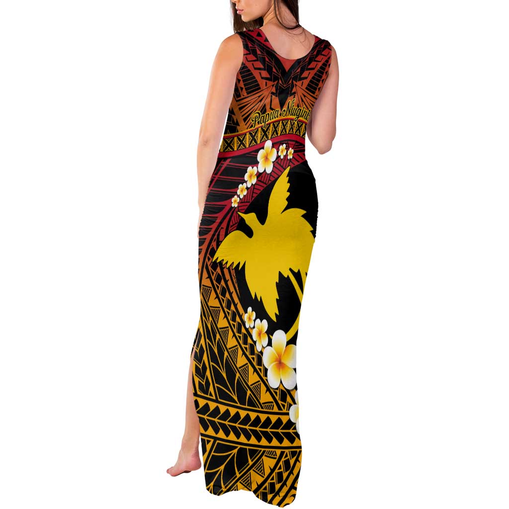Melanesian Papua New Guinea Tank Maxi Dress Plumeria Bird of Paradise Tribal LT9 - Polynesian Pride