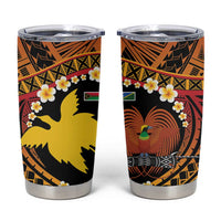 Melanesian Papua New Guinea Tumbler Cup Plumeria Bird of Paradise Tribal LT9 Red - Polynesian Pride