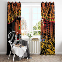 Melanesian Papua New Guinea Window Curtain Plumeria Bird of Paradise Tribal LT9 - Polynesian Pride