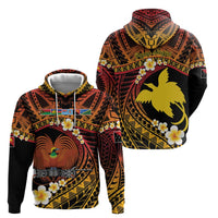 Melanesian Papua New Guinea Zip Hoodie Plumeria Bird of Paradise Tribal LT9 - Polynesian Pride