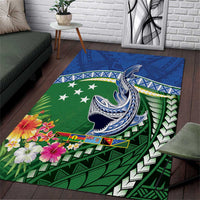 Melanesian Solomon Islands Area Rug Tropical Shark Tattoo LT9 Blue - Polynesian Pride