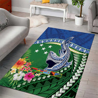 Melanesian Solomon Islands Area Rug Tropical Shark Tattoo LT9 - Polynesian Pride