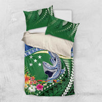 Melanesian Solomon Islands Bedding Set Tropical Shark Tattoo LT9 US Twin 172cm x 218cm Blue - Polynesian Pride