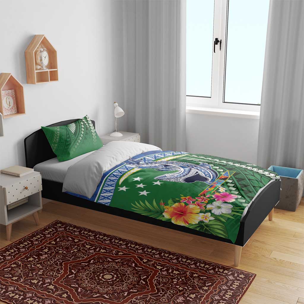 Melanesian Solomon Islands Bedding Set Tropical Shark Tattoo LT9 - Polynesian Pride