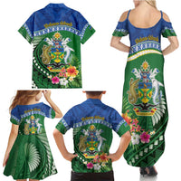 Melanesian Solomon Islands Family Matching Summer Maxi Dress and Hawaiian Shirt Tropical Shark Tattoo LT9 - Polynesian Pride
