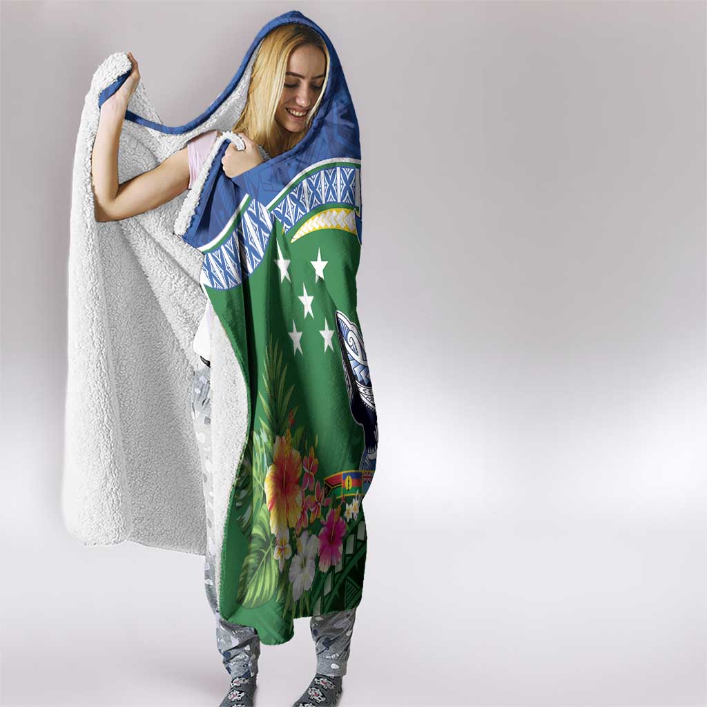 Melanesian Solomon Islands Hooded Blanket Tropical Shark Tattoo