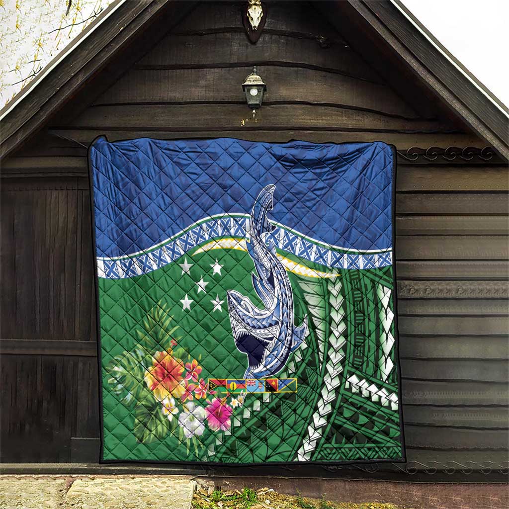 Melanesian Solomon Islands Quilt Tropical Shark Tattoo LT9 - Polynesian Pride