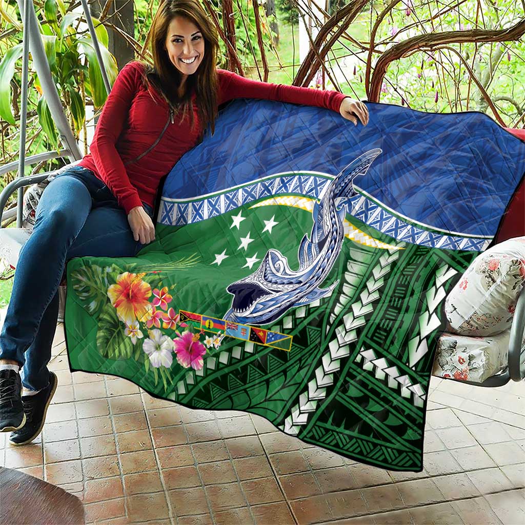 Melanesian Solomon Islands Quilt Tropical Shark Tattoo LT9 - Polynesian Pride