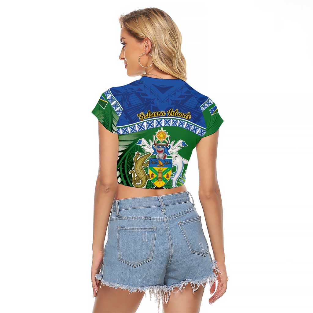 Melanesian Solomon Islands Raglan Cropped T Shirt Tropical Shark Tattoo