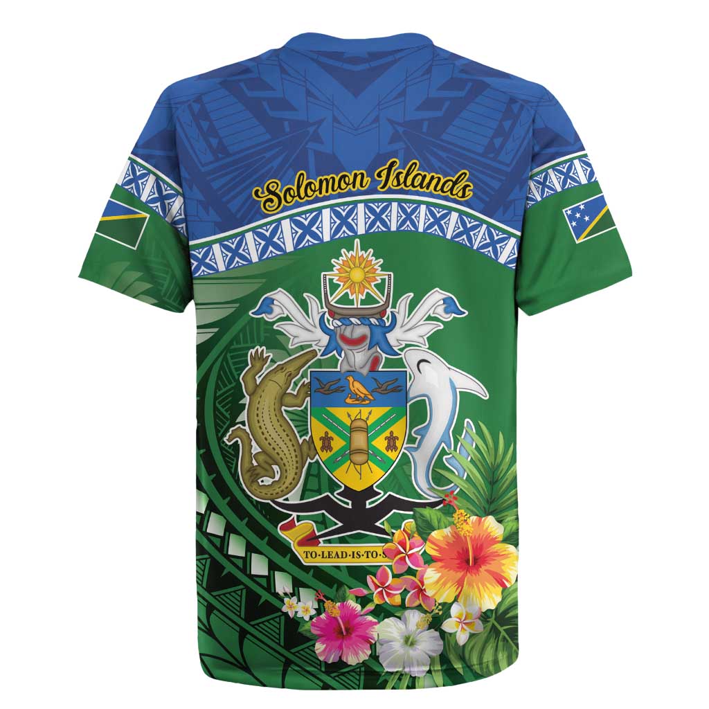 Melanesian Solomon Islands Rugby Jersey Tropical Shark Tattoo LT9 - Polynesian Pride