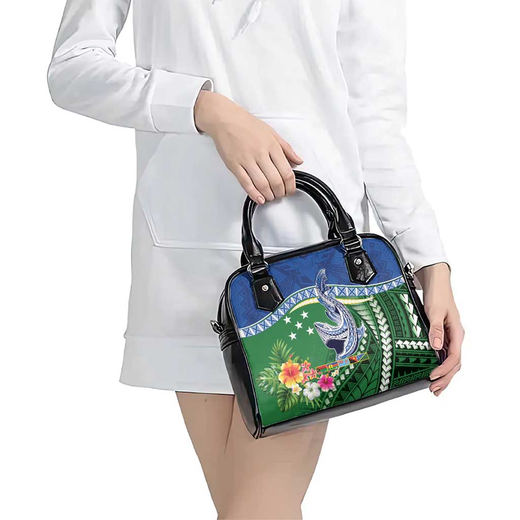 Melanesian Solomon Islands Shoulder Handbag Tropical Shark Tattoo