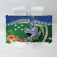 Melanesian Solomon Islands Tablecloth Tropical Shark Tattoo LT9 Blue - Polynesian Pride